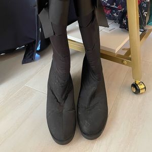 Kate spade bow wedge boots